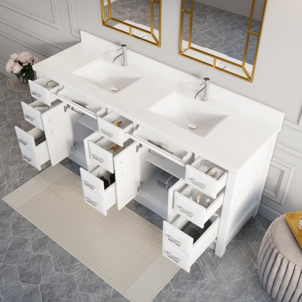 Brayden Studio® Waverly 75" Double Bathroom Vanity Set Wayfair